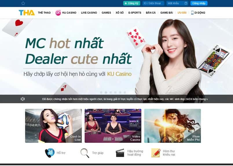 Giao diện Thabet - Tha casino đẹp mắt 